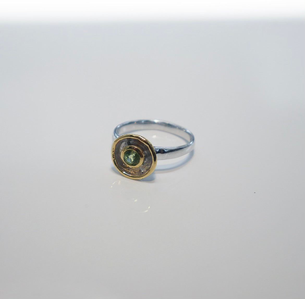 Peridot Gemstone Ring, 925 Sterling Silver, Natural Gemstone Dainty Statement Ring