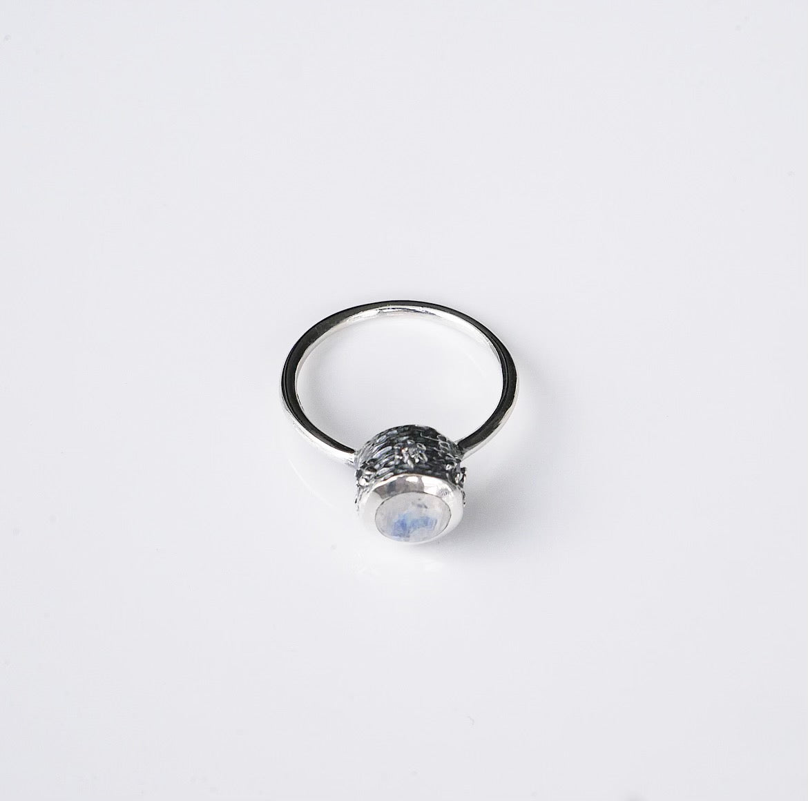 Foggy Night Moonstone .925 Sterling Silver Ring