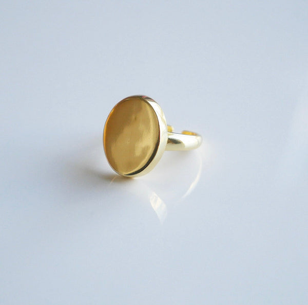 Oval Plate Statement Ring