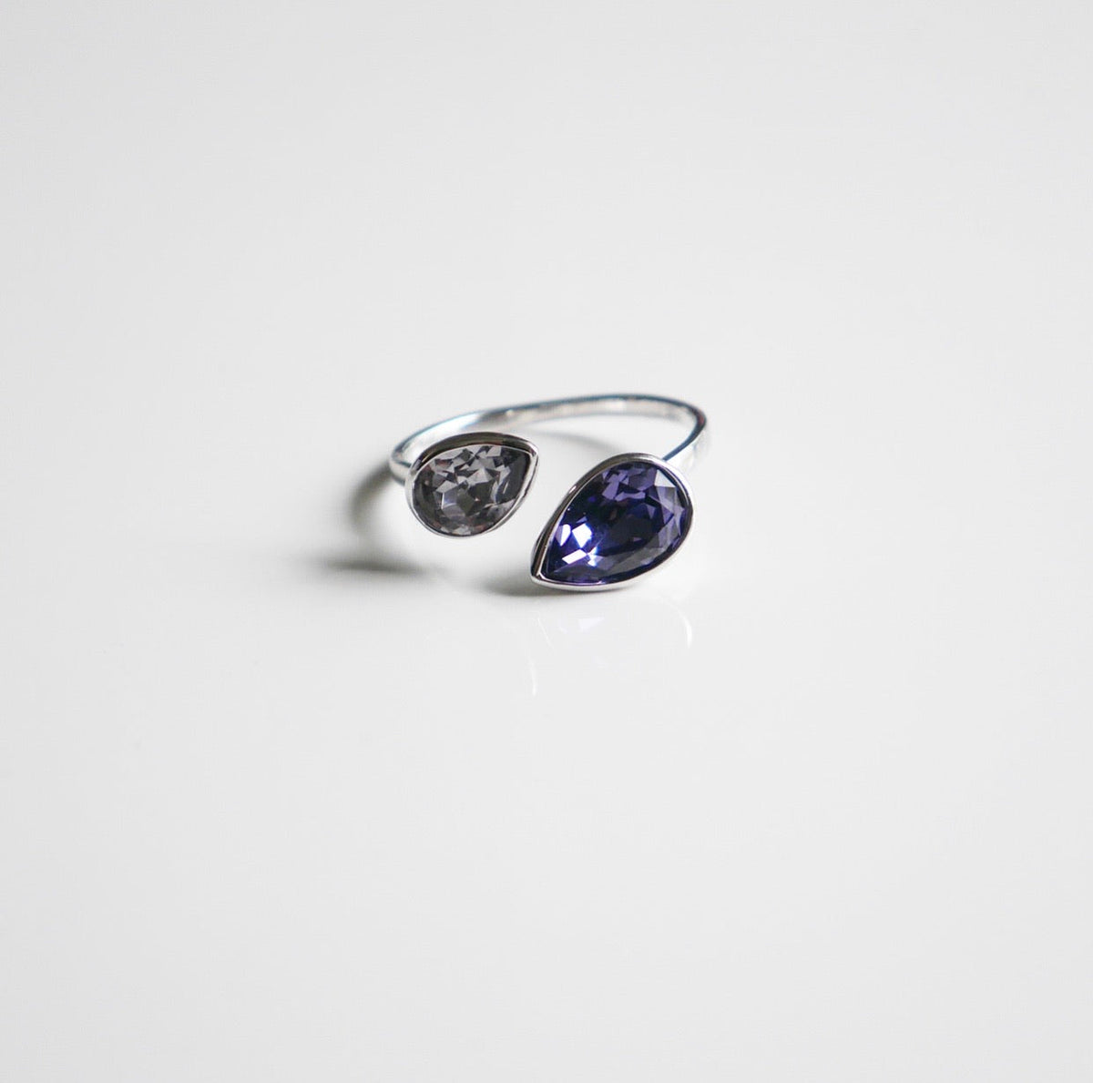 Always Purple Swarovski Crystal .925 Sterling Silver Ring