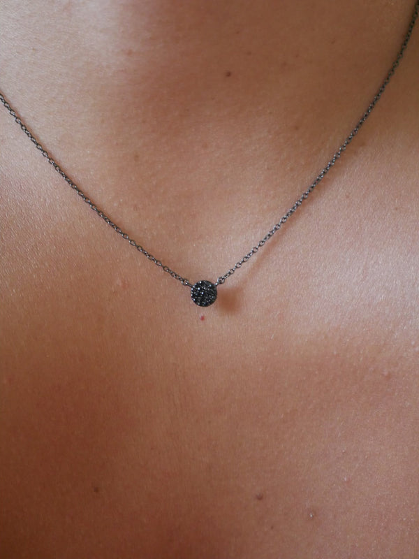 Black diamond Necklaces, rhinestone necklaces, circle dainty necklaces, waterproof, hypoallergenic for sensitive skin, dainty necklaces, gift ideas,  nice jewelry 