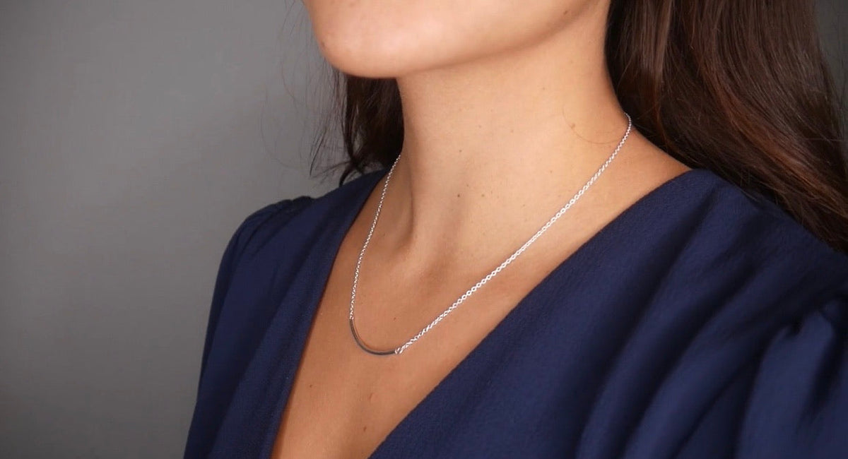 Minimalist Bar Daily .925 Sterling Silver Waterproof Necklace