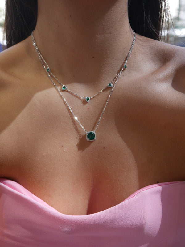 necklace, necklaces, green necklace, emerald necklaces, square necklace, white gold necklaces, womens jewelry, womens necklaces, nice jewelry, nice necklaces, tiktok fashion, fashion 2024, fashion 2025, birthday gifts, how to layer necklaces, new fashion, trending fashion accessories, waterproof jewelry, tarnish free jewelry, kesley boutique, tiktok jewelry 