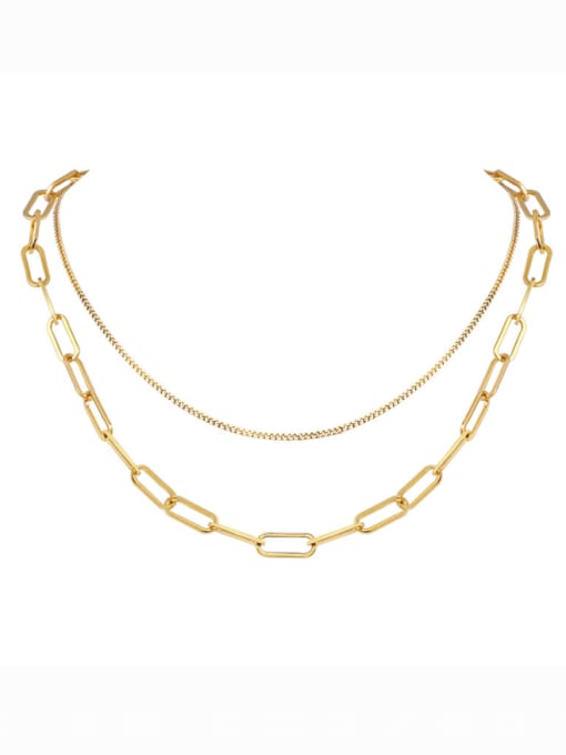gold plated necklaces, 18k gold plated, stainless steel, waterproof unique necklaces, trending on Instagram and tiktok, influencer style necklaces  Link necklace Kesley Boutique gold paper clip  necklace