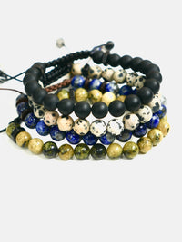 Men's Bracelet Natural Gemstone Bracelets Handmade Nylon Thread Pull Luxury Unisex Natural Stone, Burzan Bracelets