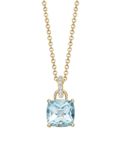 Birthstone Dainty Statement Necklace, Zircon 18K Gold Plated  925 Sterling Silver Necklace