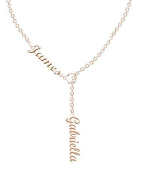 Name Necklace Two Personalized Names Lariat 925 Sterling Silver Luxury Necklaces