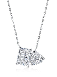 diamond necklace, heart necklaces, diamond heart necklaces, womens jewelry, nice jewelry, real sterling silver jewelry, tarnish free jewelry, white gold necklaces with hearts, heart jewelry, nice jewelry, double diamond necklaces, heart shape necklace with rectangle diamond, nice jewelry, 2yk fashion jewelry, jewelry for teens, prom gifts, sweet 16 gifts, gifts ideas, womens jewelry, kesley boutique, bridesmaids gifts, wedding jewelry 