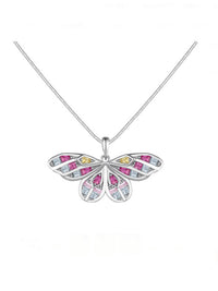 necklace, necklaces, silver Butterfly necklace, butterfly necklaces, colorful rhinestone butterfly necklaces, cheap butterfly necklaces, silver butterfly necklaces, zircon butterfly necklaces, colorful diamond butterfly necklace, nickel free butterfly necklace, hypoallergenic butterfly necklaces, statement necklaces, designer butterfly necklaces, christmas gifts, birthday gifts, anniversary gifts, kesley jewelry