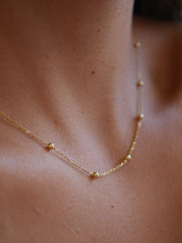 Little Ball Necklace, .925 Sterling Silver Short Minimalist Choker (Short) Necklace