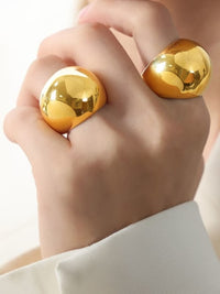 ring, rings, gold rings, dome rings, gold ring, gold jewelry, gold accessories, statement rings, big rings, chunky gold jewelry, waterproof rings, gold plated rings, nice rings, nice jewelry, fashion jewelry, ring ideas, cheap dome rings, cheap fine jewelry, cool rings, trending jewelry, tarnish free jewelry, jewelry websites, jewelry ideas, fashion accessories, ring that wont turn green with water, kesley jewelry , size 6 rings, size 7 ring, size 8 rings