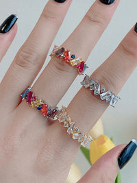 rings, rainbow ring, diamond rings, wedding rings, wedding bands, womens rings, womens jewelry, nice jewelry, real sterling silver rings, tiktok fashion, new jewelry styles, eternity rings, colorful diamond rings, nice rings, trending jewelry, trending fashion accessories, waterproof jewelry, fashion accessories, fashion 2024, fashion 2025, Kesley Boutique, designer jewelry, affordable fine jewelry , gold plated rings, white gold rings with colorful diamonds