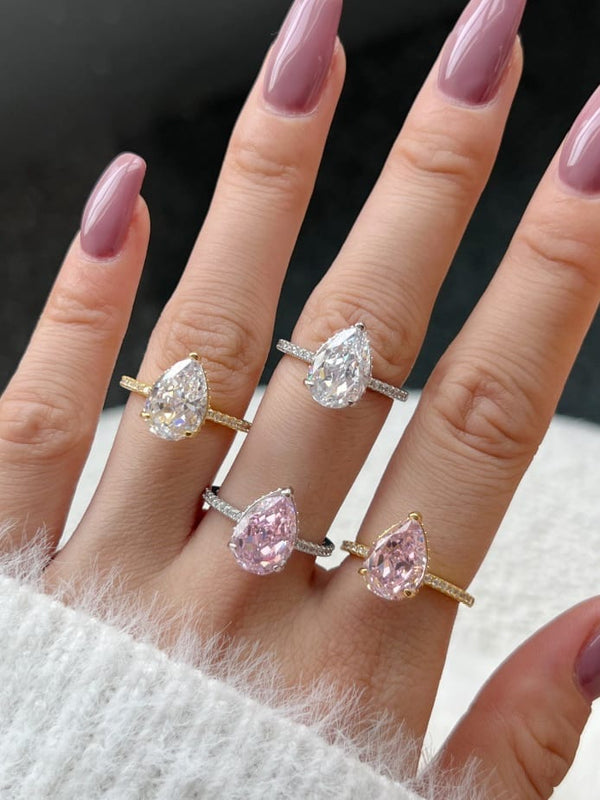 rings, pear rhinestone rings, pink rings, pear shape rings, engagement rings, cheap rings, affordable rings, fashion jewelry, statement jewelry, sterling silver rings, ,925 ring, designer jewelry, tarnish free rings, pink diamond rings, birthdya gifts, anniversary gifts, graduation gifts, popular jewelry, trending jewelry, ring ideas, nice rings, waterproof rings, kesley jewelry, waterdorp rings, cool jewelry, big rhinestone rings, size 5 rings, size 9 rings, size 7 rings, womens fashion