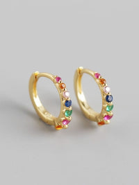 small colorful hoop earrings 18k gold plated waterproof .925 sterling silver hypoallergenic for kids, men and woman, earrings for multiple piercings. cartilage and second hole earrings cute, dainty trending and popular earrings influencer style instagram shop and tiktok famous jewelry brands that wont tarnish or turn green. Shopping in Miami, Brickell Kesley Boutique
