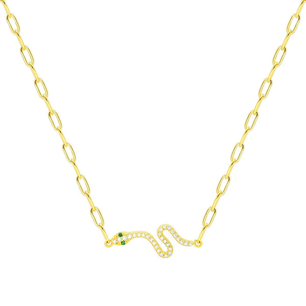 Paperclip Snake Choker Necklace gold snake necklace with links Shopping in Brickell, jewelry store in Brickell, popular jewelry store in Brickell Miami, Things to do in Miami, gift store in Miami, popular necklaces for holiday gift, popular necklaces, cute snake necklaces 