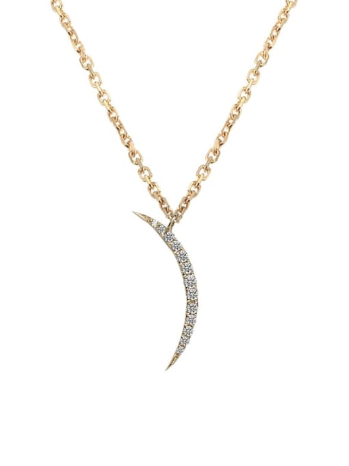 Dainty moon necklace gold plated .925 sterling silver. Kesley Boutique. Gift ideas. Cute, trending necklaces on pinterest. Gift ideas
