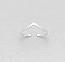 Triangle Love Adjustable .925 Sterling Silver Toe Ring