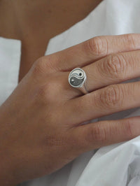 Yin yang ring sterling silver .925 waterproof for men and woman Kesley Boutique 